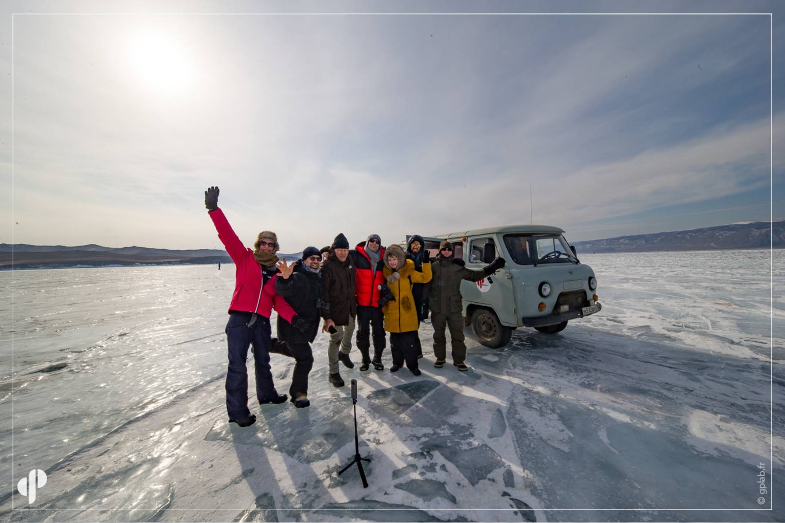 L equipe Graine de Photographe sur le lac Baikal